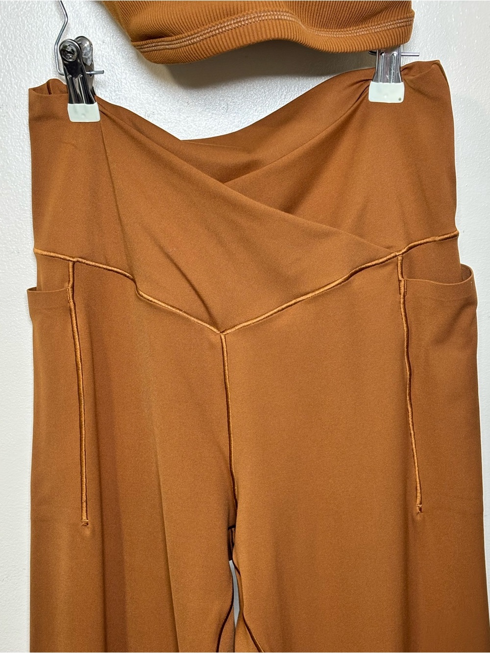 OFFLINE by Aerie Brown Crossover Pocket Leggings matching top also available